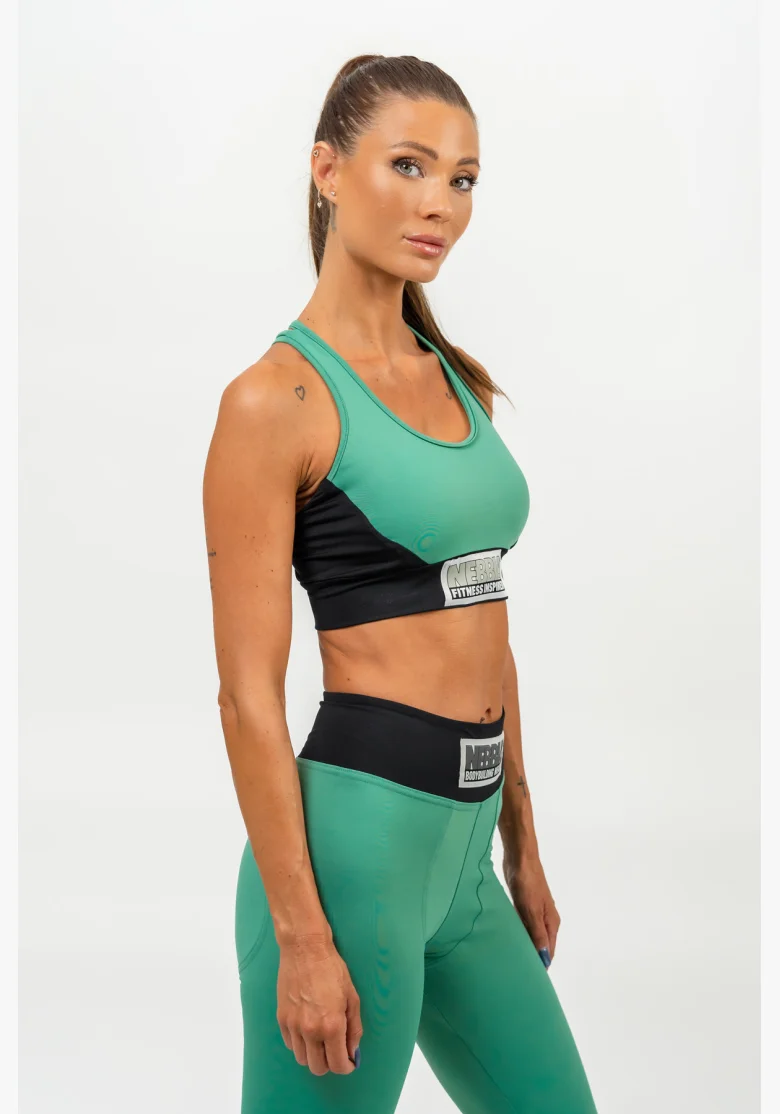 NEBBIA • Vyztužená sportovní podprsenka SIGNATURE zelená • Nebshop.cz