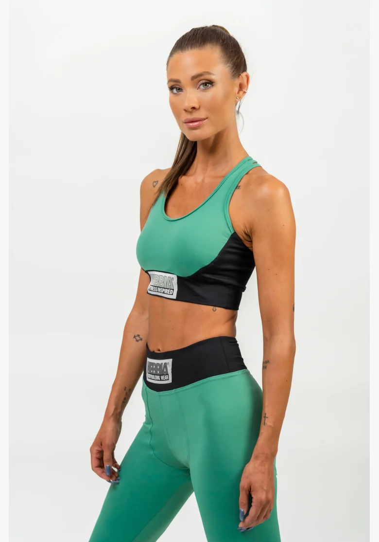 NEBBIA • Vyztužená sportovní podprsenka SIGNATURE zelená • Nebshop.cz