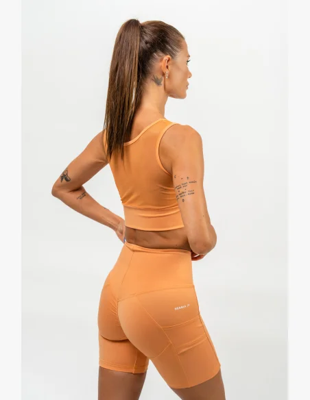 NEBBIA • Sportovní podprsenka se síťkou PERFORMANCE oranžová • Nebshop.cz
