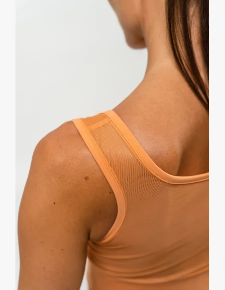 NEBBIA • Sportovní podprsenka se síťkou PERFORMANCE oranžová • Nebshop.cz