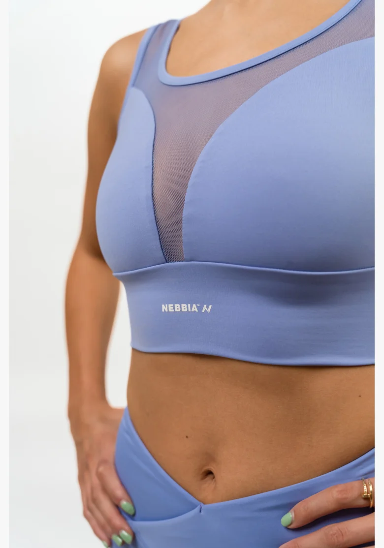 NEBBIA • Sportovní podprsenka se síťkou PERFORMANCE fialová • Nebshop.cz
