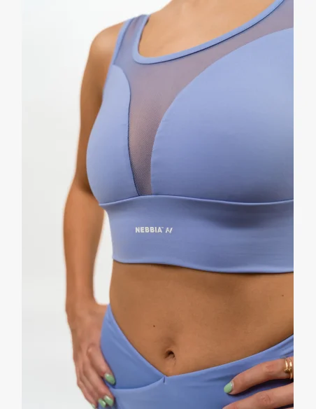 NEBBIA • Sportovní podprsenka se síťkou PERFORMANCE fialová • Nebshop.cz