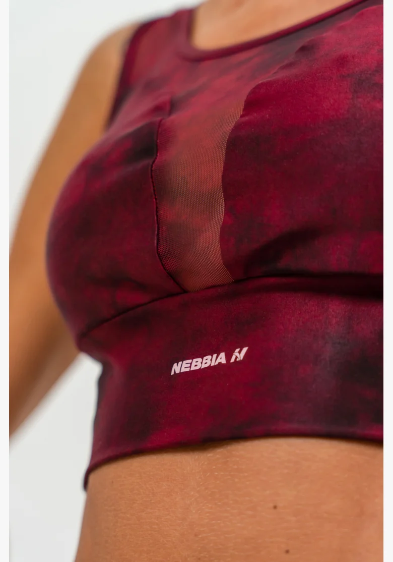 NEBBIA • Sportovní podprsenka se síťkou IMPACT červená • Nebshop.cz