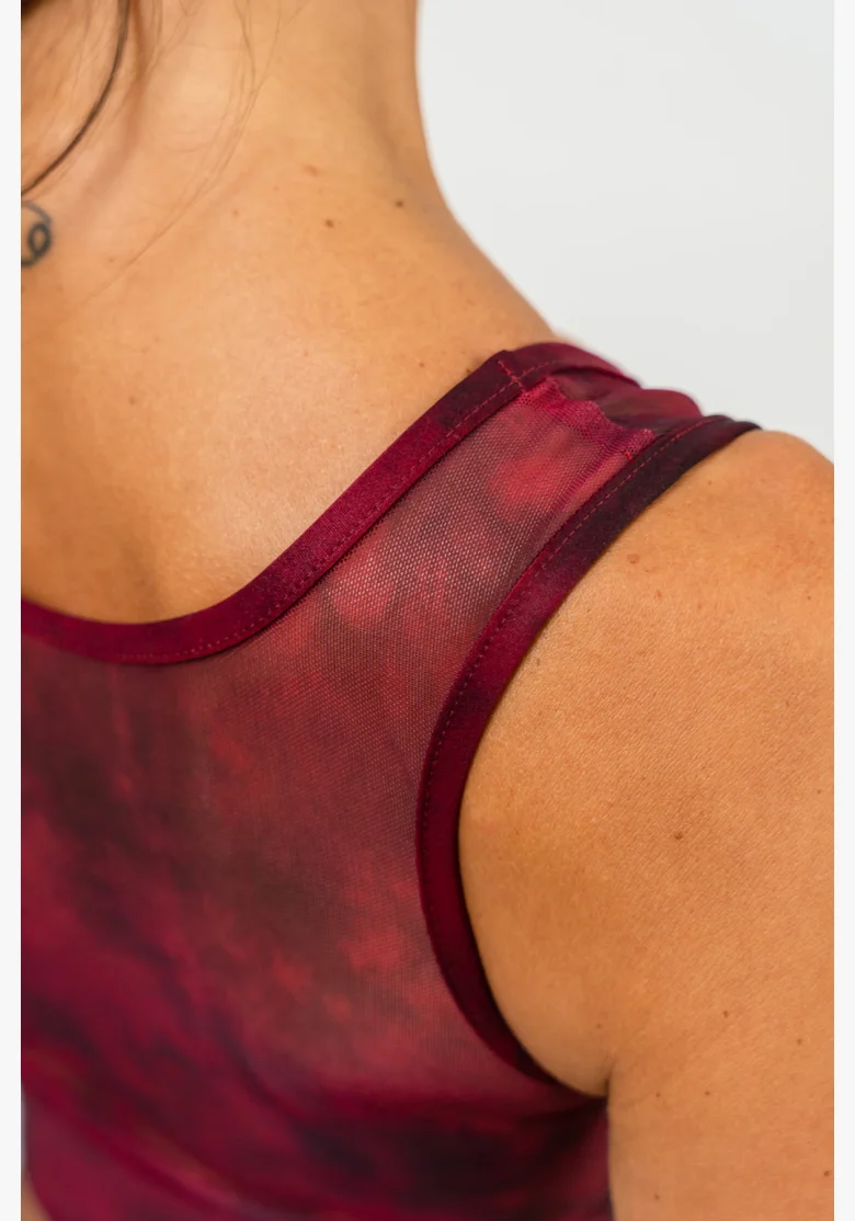 NEBBIA • Sportovní podprsenka se síťkou IMPACT červená • Nebshop.cz