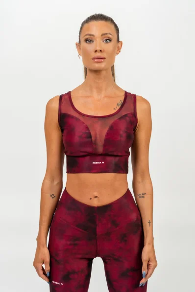 NEBBIA • Sportovní podprsenka se síťkou IMPACT červená • Nebshop.cz