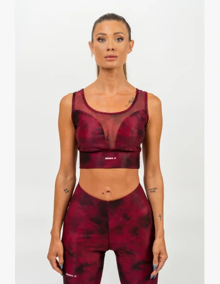 NEBBIA • Sportovní podprsenka se síťkou IMPACT červená • Nebshop.cz