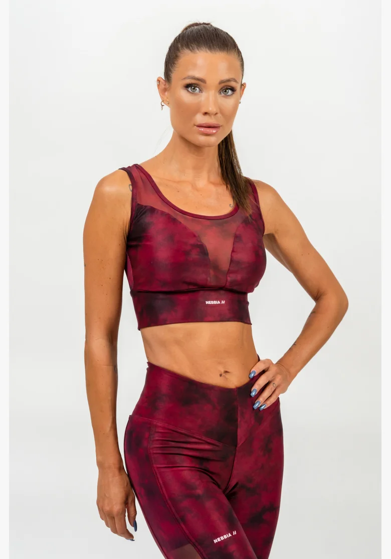 NEBBIA • Sportovní podprsenka se síťkou IMPACT červená • Nebshop.cz
