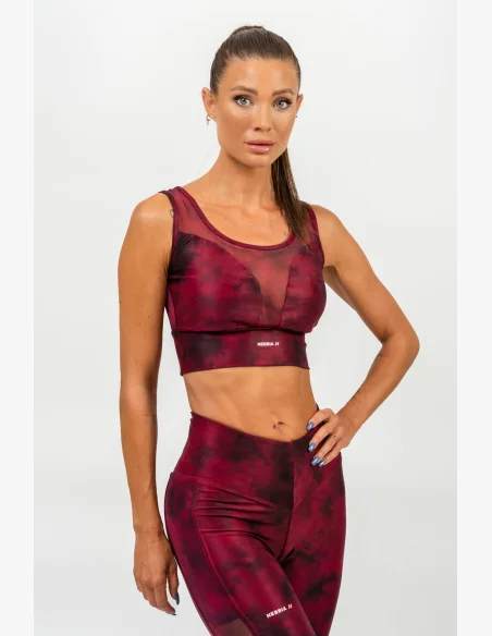 NEBBIA • Sportovní podprsenka se síťkou IMPACT červená • Nebshop.cz