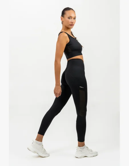 NEBBIA • Legíny se síťkou s vysokým pasem PERFORMANCE černá • Nebshop.cz