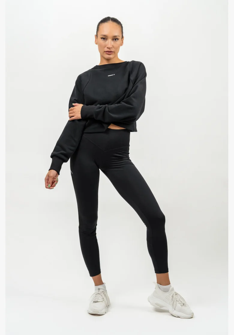 NEBBIA • Legíny se síťkou s vysokým pasem PERFORMANCE černá • Nebshop.cz