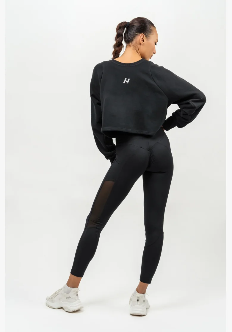 NEBBIA • Legíny se síťkou s vysokým pasem PERFORMANCE černá • Nebshop.cz
