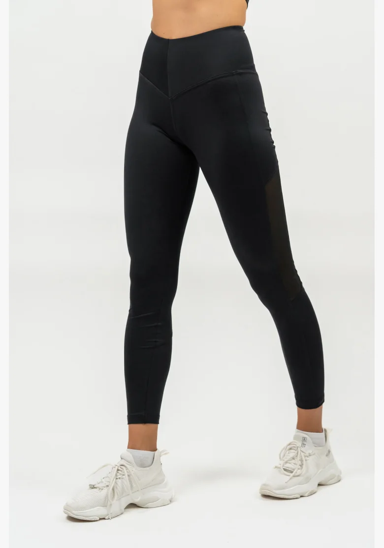 NEBBIA • Legíny se síťkou s vysokým pasem PERFORMANCE černá • Nebshop.cz