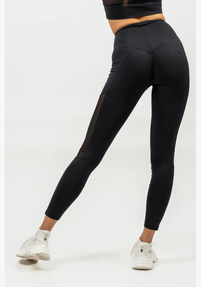 NEBBIA • Legíny se síťkou s vysokým pasem PERFORMANCE černá • Nebshop.cz
