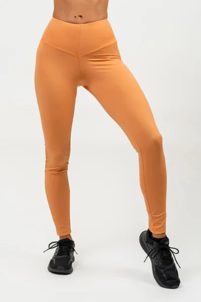 NEBBIA • Legíny se síťkou s vysokým pasem PERFORMANCE oranžová • Nebshop.cz