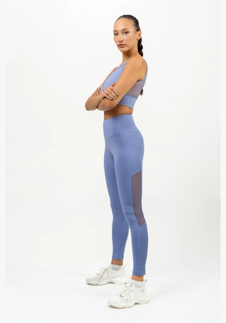 NEBBIA • Legíny se síťkou s vysokým pasem PERFORMANCE fialová • Nebshop.cz