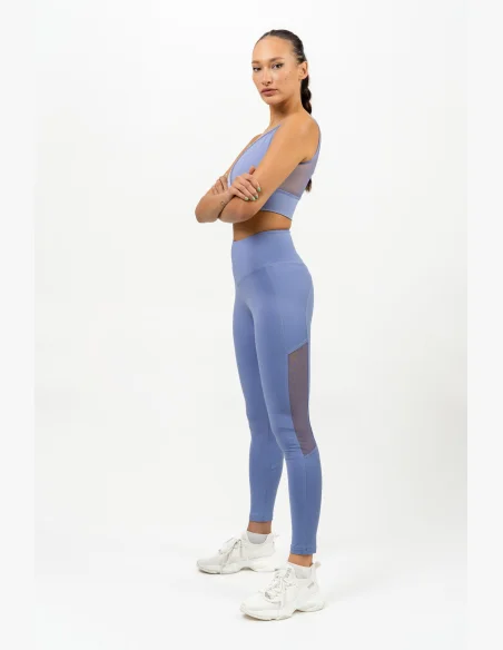 NEBBIA • Legíny se síťkou s vysokým pasem PERFORMANCE fialová • Nebshop.cz