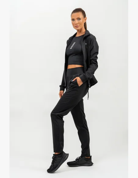NEBBIA • Mikina na zip s odleskem SLEEK černá • Nebshop.cz