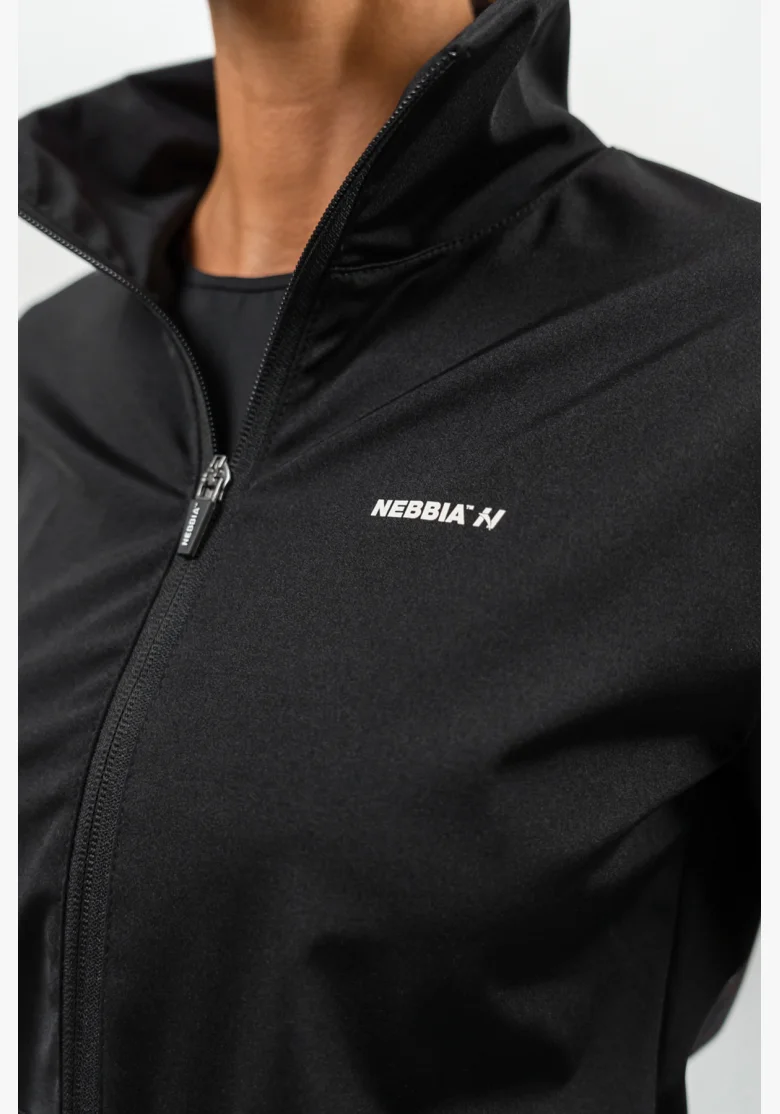 NEBBIA • Mikina na zip s odleskem SLEEK černá • Nebshop.cz