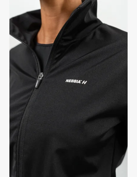 NEBBIA • Mikina na zip s odleskem SLEEK černá • Nebshop.cz