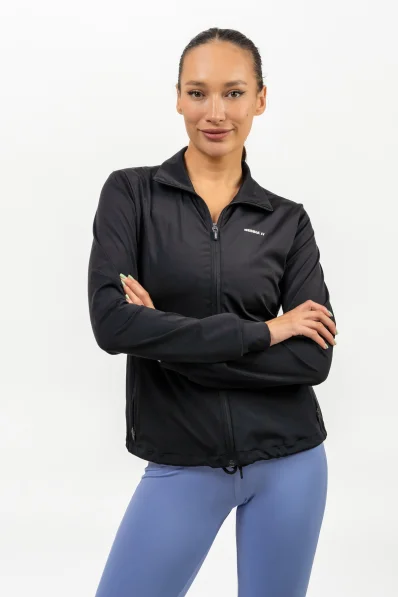 NEBBIA • Mikina na zip s odleskem SLEEK černá • Nebshop.cz