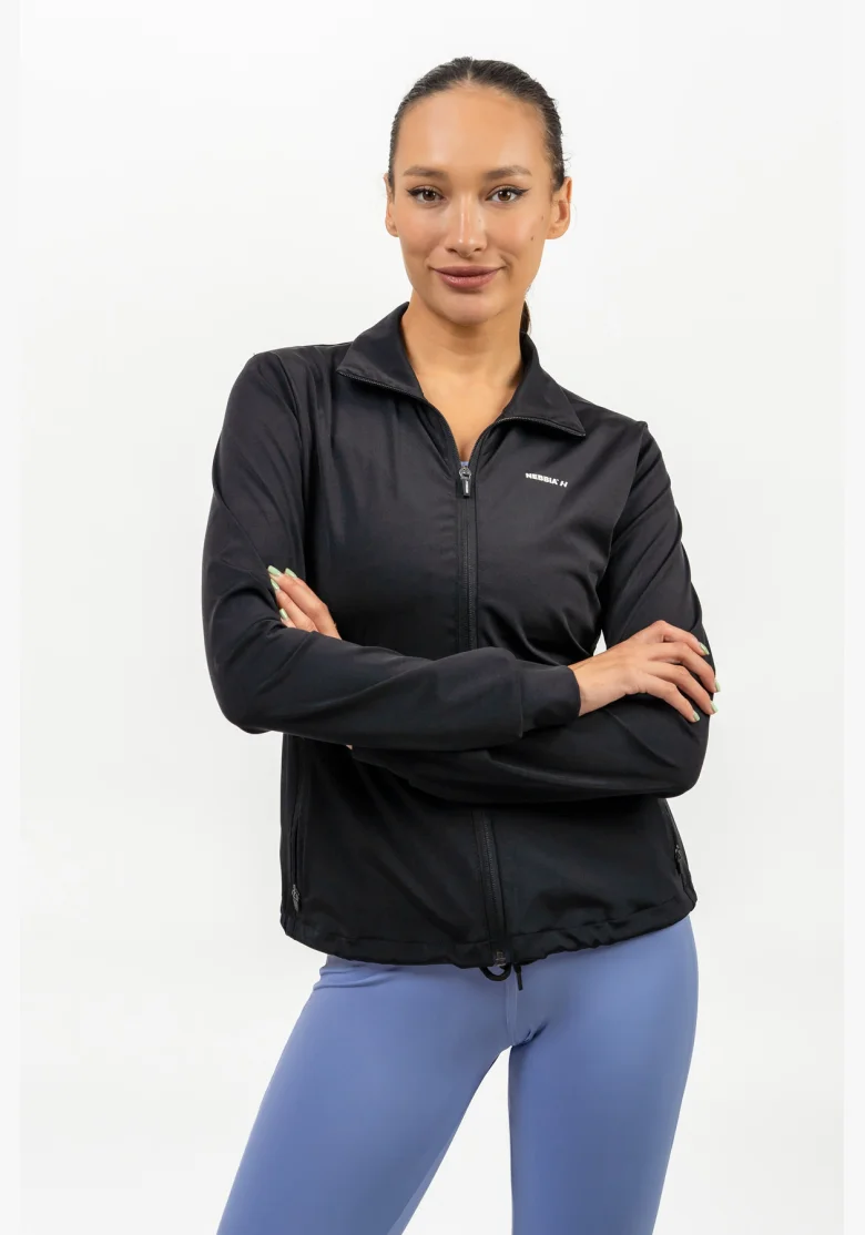 NEBBIA • Mikina na zip s odleskem SLEEK černá • Nebshop.cz
