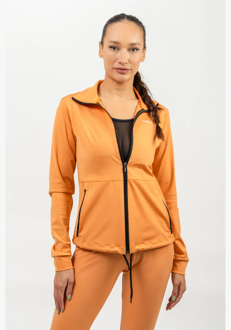 NEBBIA • Mikina na zip s odleskem SLEEK oranžová • Nebshop.cz