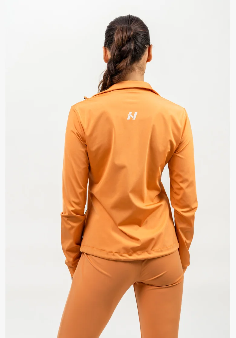 NEBBIA • Mikina na zip s odleskem SLEEK oranžová • Nebshop.cz