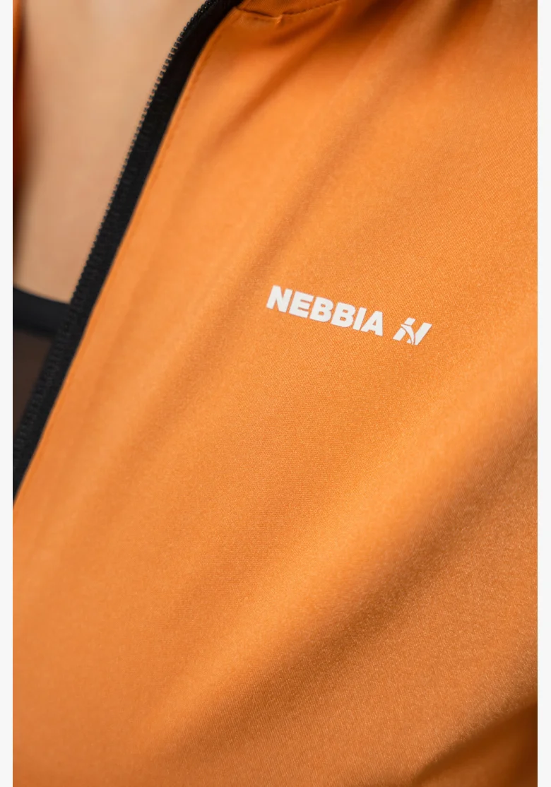 NEBBIA • Mikina na zip s odleskem SLEEK oranžová • Nebshop.cz