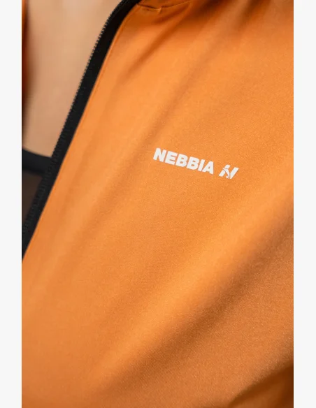 NEBBIA • Mikina na zip s odleskem SLEEK oranžová • Nebshop.cz