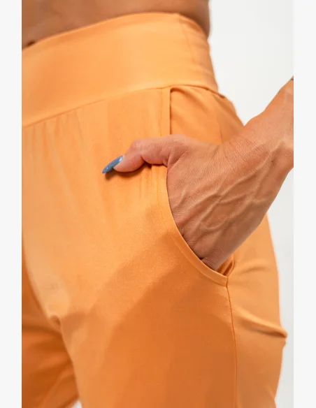 NEBBIA • Slim fit legíny s kapsami SLEEK oranžová • Nebshop.cz
