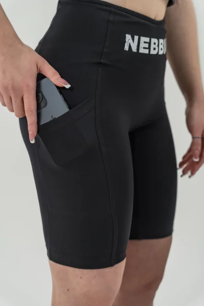 NEBBIA •Cyklistické šortky s vysokým pasem 10″ GYM THERAPY černé • Nebshop.cz 2