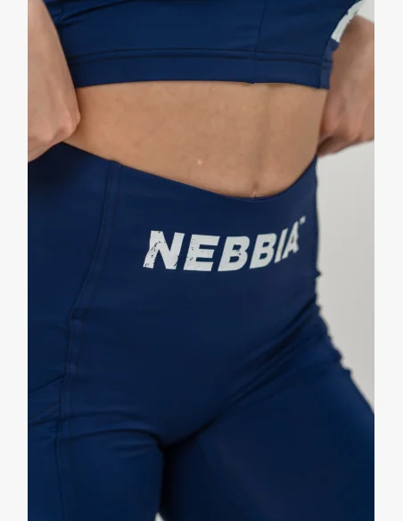 NEBBIA • Cyklistické šortky s vysokým pasem 10″ GYM THERAPY modré • Nebshop.cz