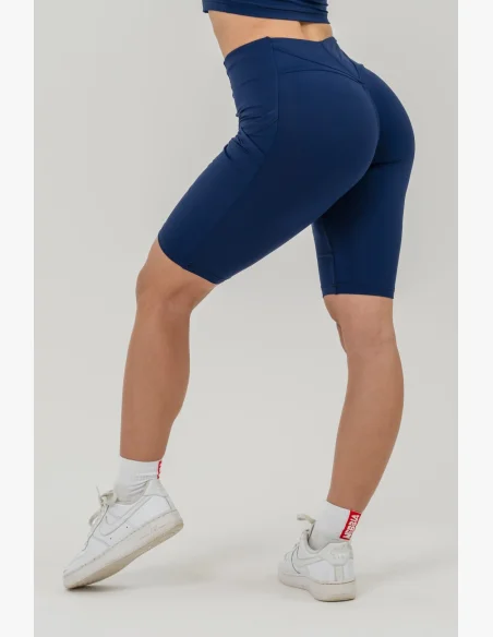 NEBBIA • Cyklistické šortky s vysokým pasem 10″ GYM THERAPY modré • Nebshop.cz