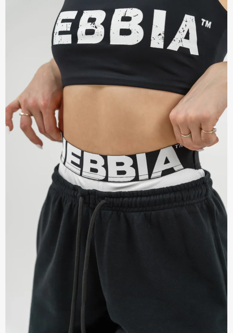 NEBBIA • Sportovní tepláky MUSCLE MOMMY černá • Nebshop.cz