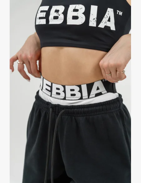 NEBBIA • Sportovní tepláky MUSCLE MOMMY černá • Nebshop.cz
