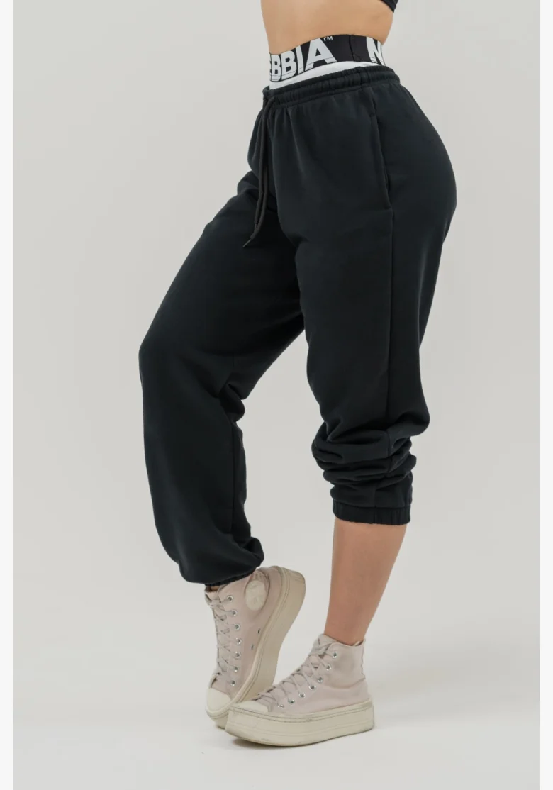 NEBBIA • Sportovní tepláky MUSCLE MOMMY černá • Nebshop.cz