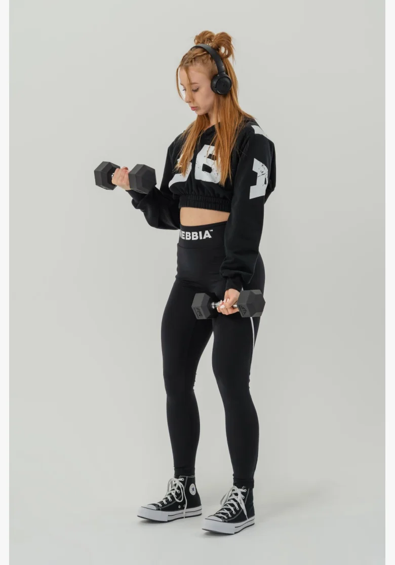 NEBBIA • Crop top mikina MUSCLE MOMMY • Nebshop.cz