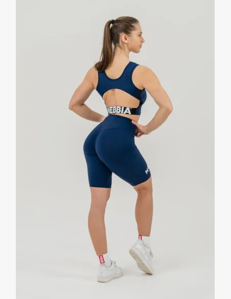 NEBBIA • Crop top tílko GYM THERAPY modré • Nebshop.cz
