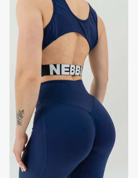 NEBBIA • Crop top tílko GYM THERAPY modré • Nebshop.cz