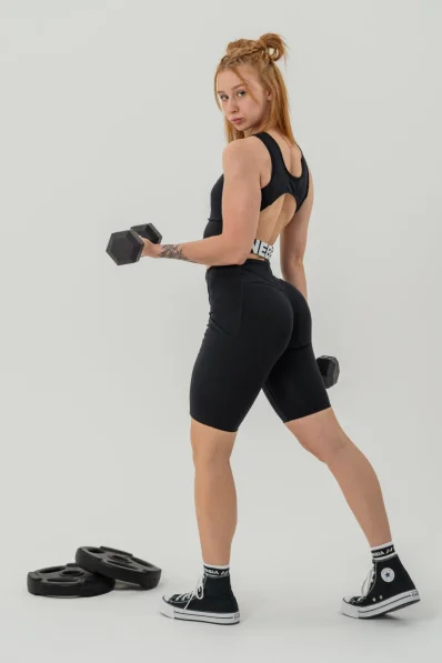 NEBBIA • Crop top tílko GYM THERAPY černé • Nebshop.cz 2