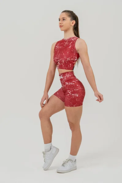 NEBBIA • Crop top tílko ROUGH GIRL  červené • Nebshop.cz