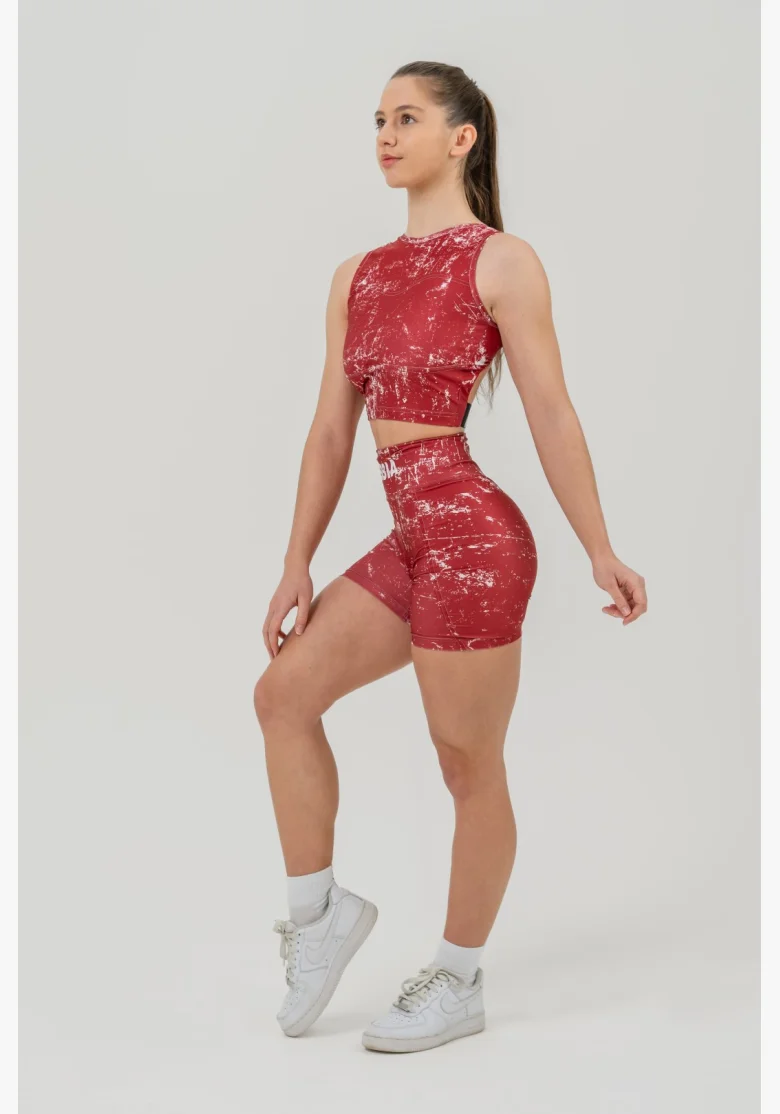 NEBBIA • Crop top tílko ROUGH GIRL  červené • Nebshop.cz