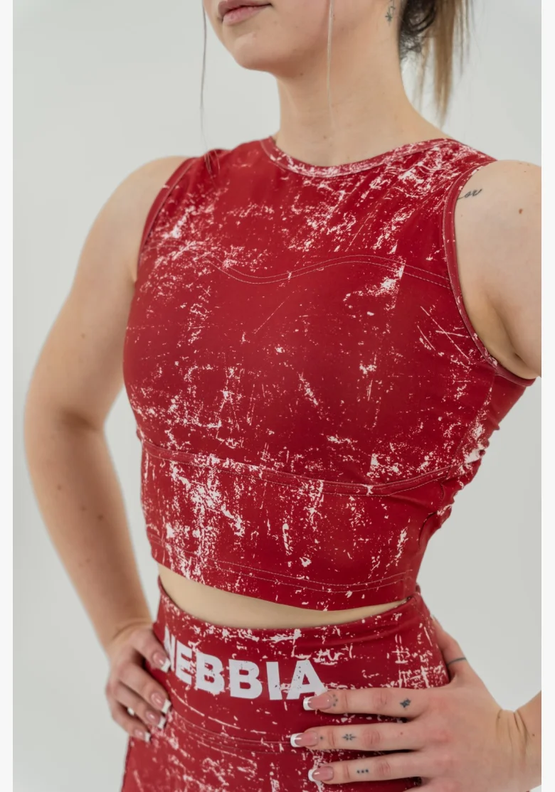 NEBBIA • Crop top tílko ROUGH GIRL  červené • Nebshop.cz