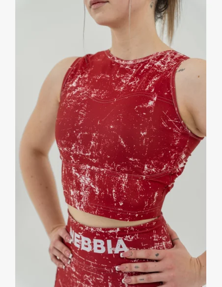 NEBBIA • Crop top tílko ROUGH GIRL  červené • Nebshop.cz