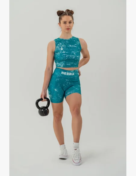 NEBBIA • Leginové šortky s vysokým pasem 5″ HAMMIES zelené • Nebshop.cz