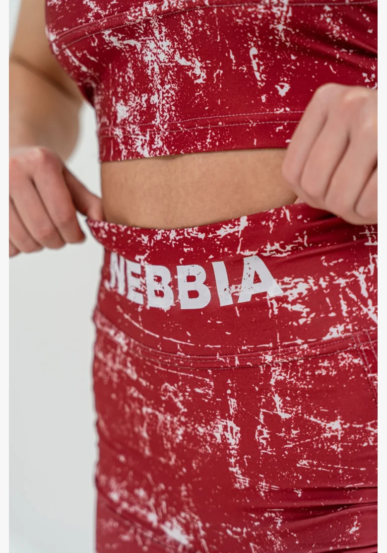 NEBBIA • Leginové šortky s vysokým pasem 5″ HAMMIES červené • Nebshop.cz