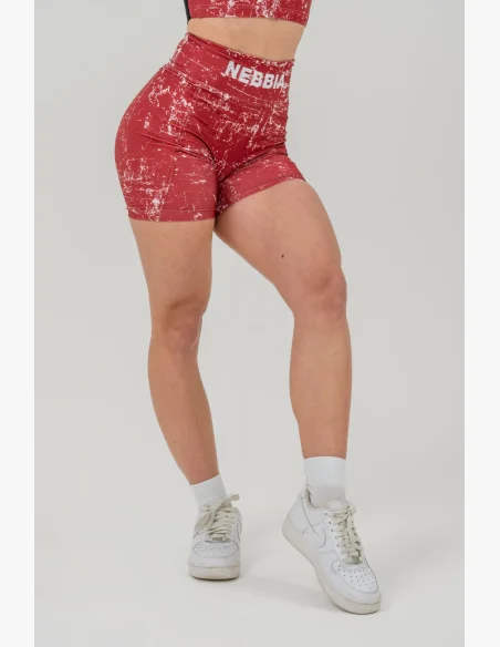NEBBIA • Leginové šortky s vysokým pasem 5″ HAMMIES červené • Nebshop.cz