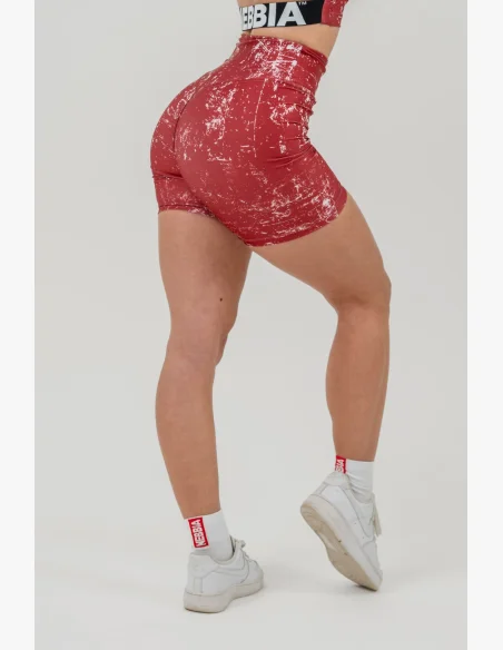 NEBBIA • Leginové šortky s vysokým pasem 5″ HAMMIES červené • Nebshop.cz
