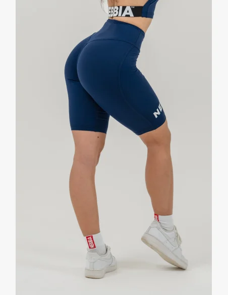 NEBBIA • Leginové šortky s vysokým pasem 9″ SNATCHED modré • Nebshop.cz
