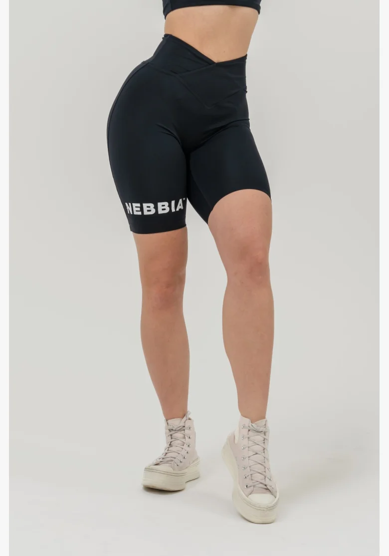 NEBBIA • Leginové šortky s vysokým pasem 9″ SNATCHED černé • Nebshop.cz